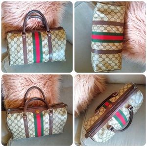 Gucci Web Supreme Ophidia GG Boston Large Tote Bag